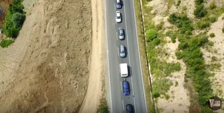 Опашката на "Маказа" от птичи поглед (видео)