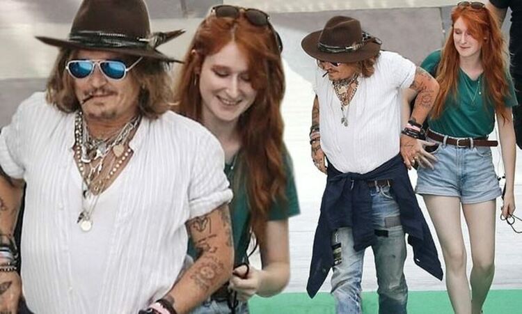 Коя е червенокосата красавица до Джони Деп